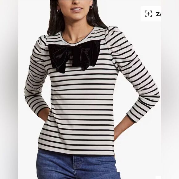 Boden
Imogen Breton Stripe Puff Shoulder Bow Top Size 6 - Picture 4 of 10
